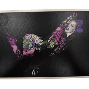 DEATH NYC “Monroe Tattoo Purple” Signed Serigraph 2018 11.9x8.4